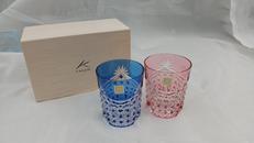 江戸切子ペアロックグラス|KAGAMI