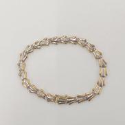 PT850・K18ダイヤ付きコンビブレスレット|PT850 K18