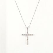 K18WGダイヤネックレス|K18WG