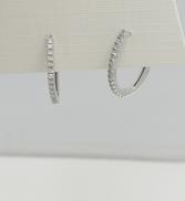 K14WG石付きピアス|K14WG