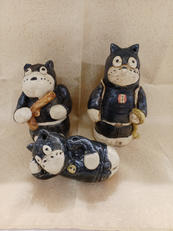 のらくろ陶器置物3点セット|田河水泡