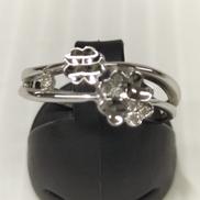 K18WGリング|メッセージ入りリング