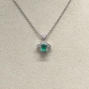 PTネックレス|宝石付きペンダントトップ