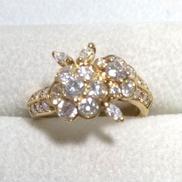 K18石付きリング|宝石付きリング