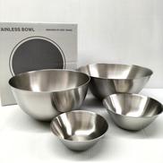 ステンレスボウル４点セット|柳宗理
