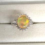 PT900リング|宝石付きリング