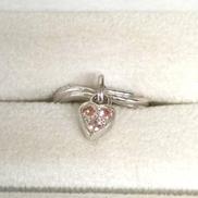 K18WGリング|宝石付きリング