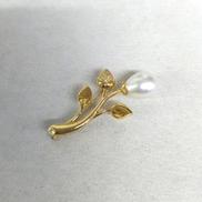 K18ブローチ|宝石付きペンダントトップ