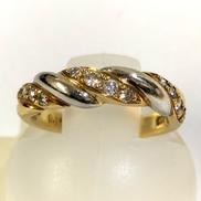 K18 PT900リング|0.15刻 #2