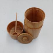 木製 茶筒|メーカー不明