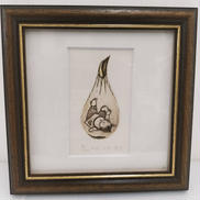 銅版画 絵画 額|逸見 亜古