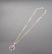 K18ネックレス|宝石付きネックレス