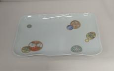 寿赤絵 角サンドイッチトレイ|深川製磁