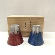 タンブラー 富士山　小　 青朱ペア|大阪錫器