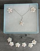 ネックレス ピアス ブレスレットセット|-