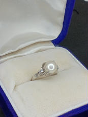 PT900リング　プラチナ　パール　指輪|PT900