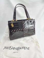 イヴ・サンローラン　ハンドバッグ　クロコ型押し|YVESSAINTLAURENT