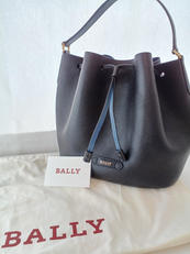BALLY ハンドバッグ バイカラー黒×紺|BALLY