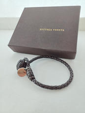 レザーブレスレット　イントレチャート　シルバー925|BOTTEGA VENETA