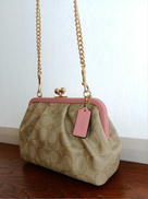 COACH　がま口ショルダー　シグネチャー柄|COACH