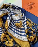 未開封　HERMESエルメス　スカーフ HERMES エルメス カレ90 KOSMIMA 宇宙 スカーフ シルク 箱付