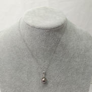 K14石付トップK18WGネックレス|2.9㌘(石含む ネックレス部0.8㌘)