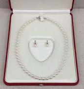 パールネックレス&イヤリング|-