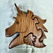 からくりパズル木箱|-