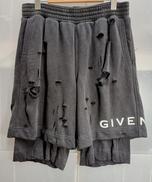 ダメージ加工ロゴプリントスウェットショーツ|GIVENCHY