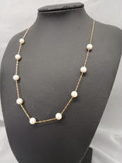 パール付ネックレス|K18