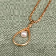 パール付ネックレス|K18