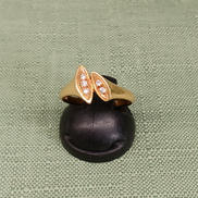 メレダイヤ付リング|K18