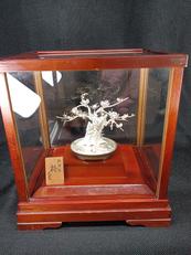 純銀製 梅 光則作|-