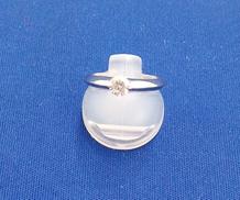 PT900 ダイヤリング　※イニシャル刻印あり|_