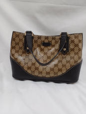 クリスタルキャンバスレザートート|GUCCI