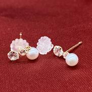 淡水パールピアス|K10 YG