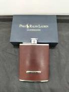 ステンレススチール&ブランドルレザーヒップフラスコ仕様|RALPH LAUREN