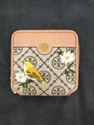 Tモノグラムジャガード刺繍二つ折り財布|TORY BURCH