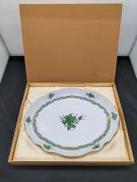 アポニーグリーン オーバルプレート|HEREND