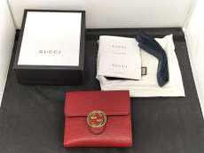インターロッキングG 二つ折り財布 レッド|GUCCI