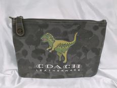 クラッチバッグ 恐竜 ブラック|COACH