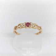 K18リング赤石付リング|20250930