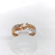 K18/PT900コンビリング(石付)|20251014