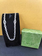 インターロッキングGシルバーネックレス|GUCCI