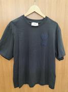 ロゴパッチクルーネック半袖 ネイビー|AMI PARIS