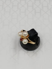 K18 石付リング|K18パール付リング