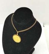 コイントップネックレス|メイプルリーフ1/4OZ 枠：K18