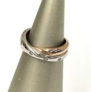 Pt900/K18リング|0.10刻印