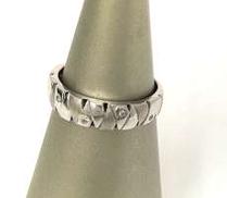 K18WGリング|003刻印