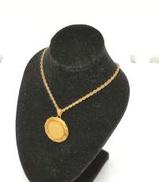 1/10オンスコイントップネックレス|コイン：9999 FINE GOLD 枠：K18